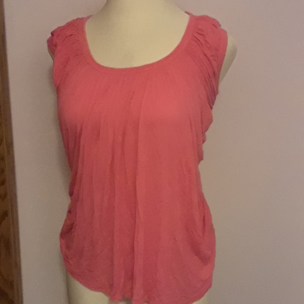 Loose fitting pink shirt